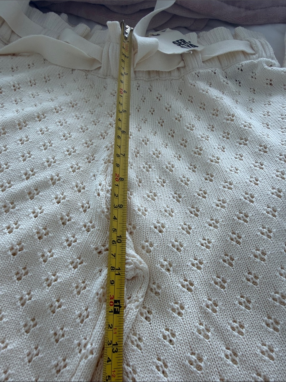 SER.O.YA Cream Knit Sweater and Knit Wide-Leg Pants with Tie Waist NWT - Picture 8 of 9